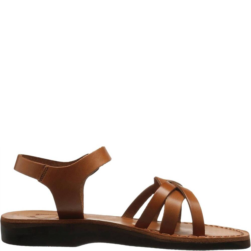 NEW JERUSALEM SANDALS women's miriam leather slingback buckle sandal in honey